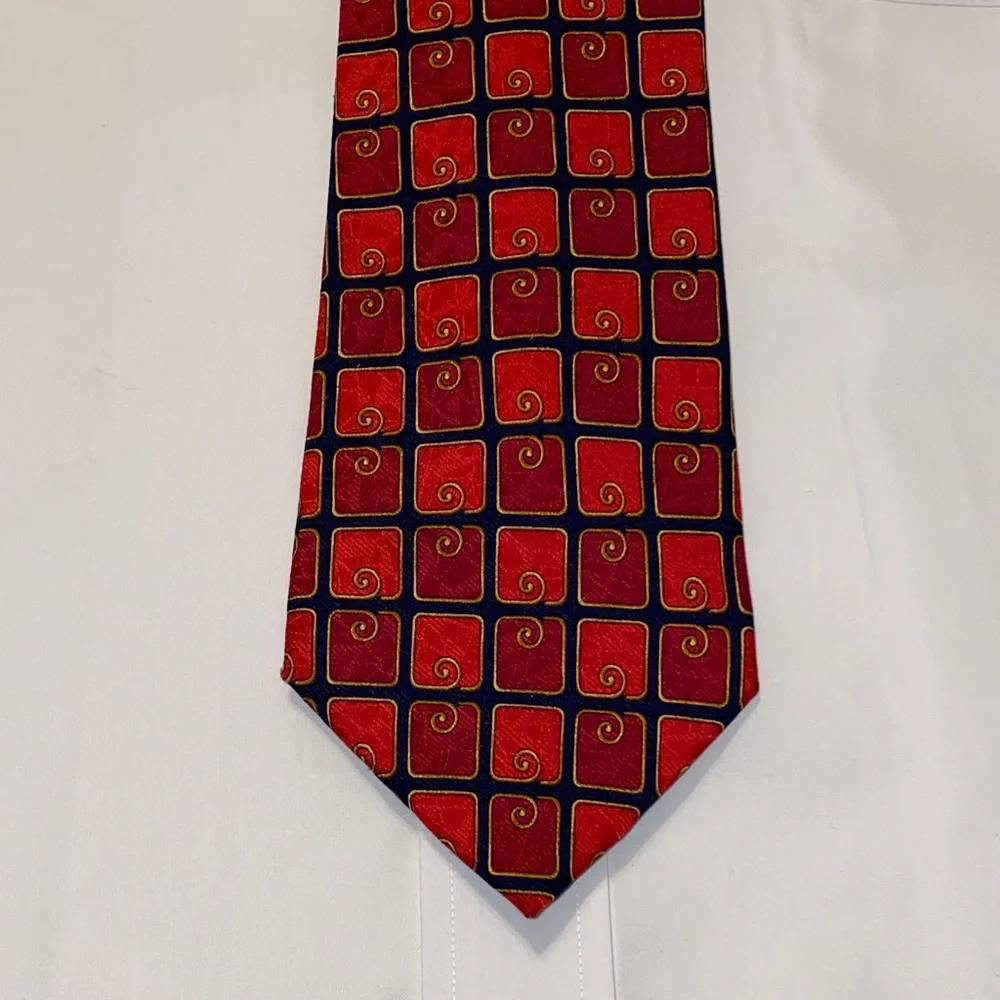 Bullock and Jones Red Silk Tie